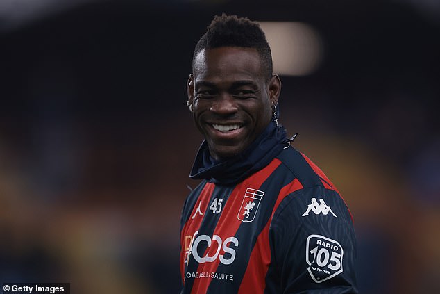 Balotelli posted on social media: 'Karma is a b***h,' and added: 'God sees and provides'