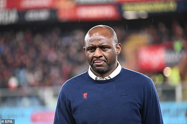 Arsenal legend Vieira was let go by Genoa in Italy, leaving the club bottom of the league table