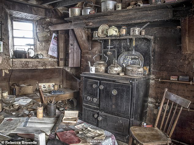 Some abandoned buildings are left untouched with many of the original owner's items, including photographs and family heirlooms, still inside