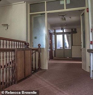 'In the second photograph [pictured], there's a profile of what appeared to be a nun in the glass door, and you can actually see the curtain has moved in it as well,' she says