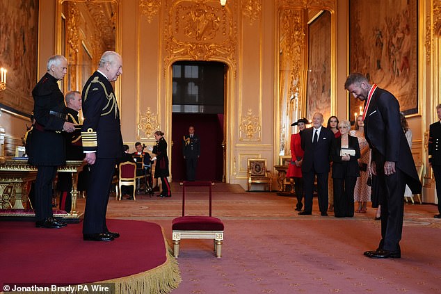 Sir David bowed before the King ahead of his departure from Windsor Castle on Tuesday