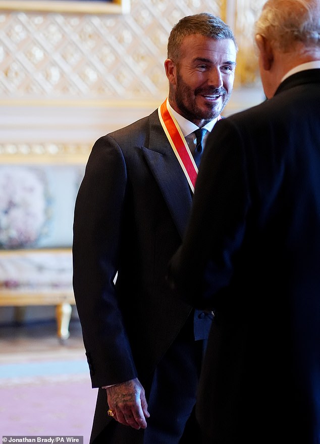 The former footballer, who retired from the sport in 2013, previously described King Charles as 'an incredible man'