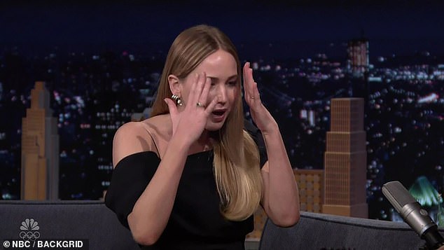 But she got tearful again as she began sobbing after sharing a story about a comment that got lost in translation on the film's Canadian set