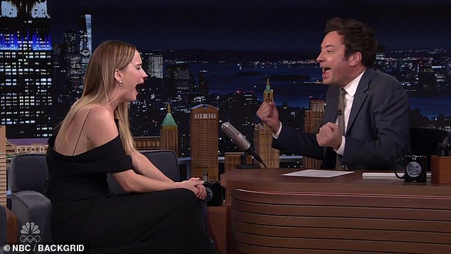 The actress then began to weep loudly in her seat over having to talk for her talk-show appearance