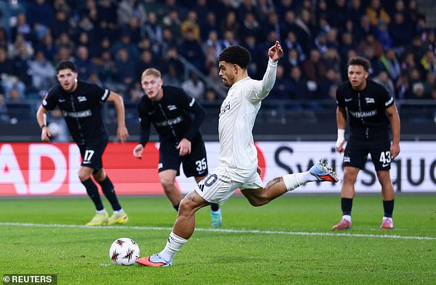 Nottingham Forest's Morgan Gibbs-White, who missed a penalty on Thursday, made way for Bellingham