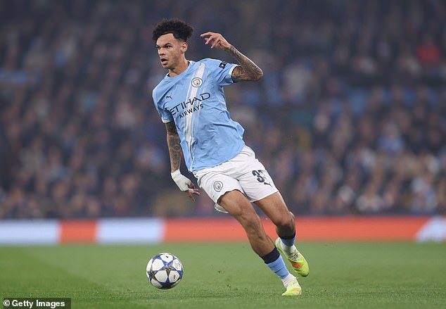 Tuchel said Lewis-Skelly had been outperformed by Nico O'Reilly, pictured, as he insisted the Arsenal full back needs to make more starts for his club