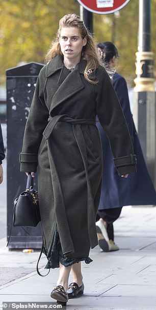 Beatrice was formally dressed for the occasion