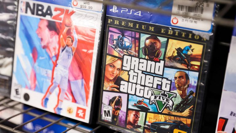 Grand Theft Auto V for sale in 2022. File pic: Reuters
