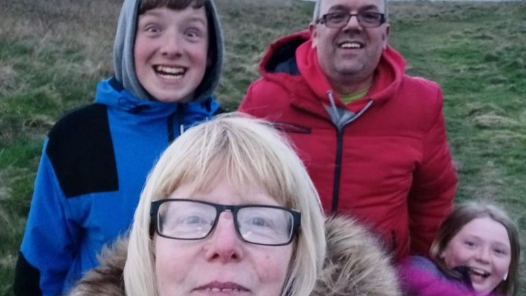 Josh Atkins and his family. Pic: Handout