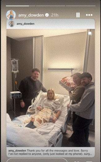 Strictly Amy Dowden recovers well from second mastectomy