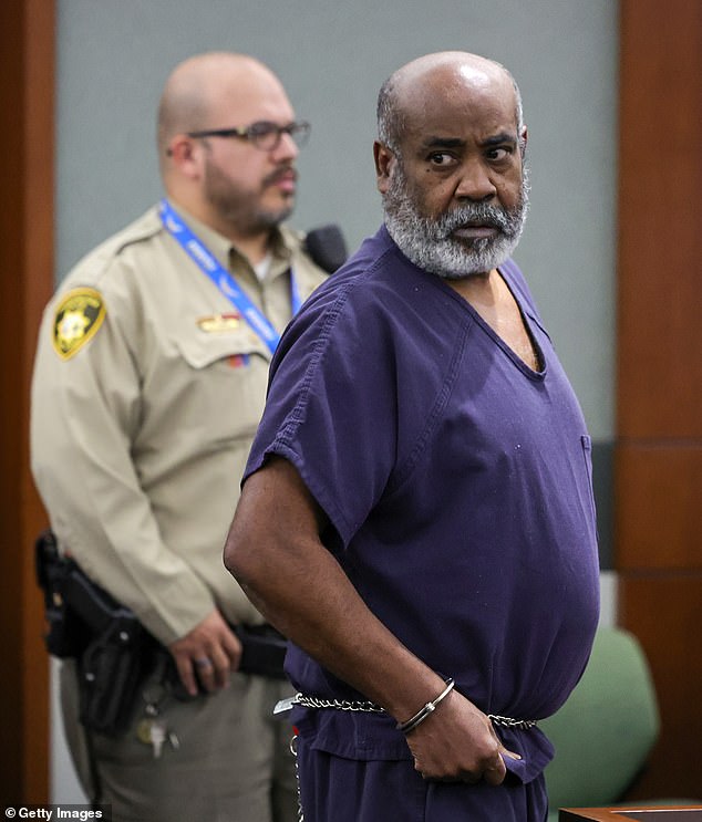 Duane Davis is seen in a Las Vegas court in November 2023. His trial begins in February