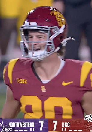 Huard looked delighted after the play