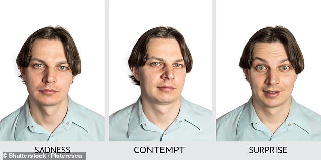 An expert said these fleeting, subconscious facial movements reveal genuine emotions and are impossible to fake or suppress (file image)
