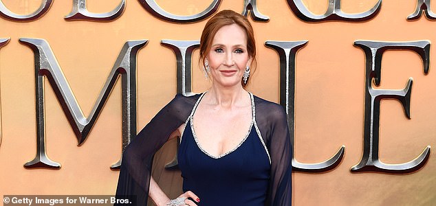 LONDON, ENGLAND - MARCH 29: JK Rowling attends the "Fantastic Beasts: The Secrets of Dumbledore" world premiere at The Royal Festival Hall on March 29, 2022 in London, England. (Photo by Gareth Cattermole/Getty Images for Warner Bros.)