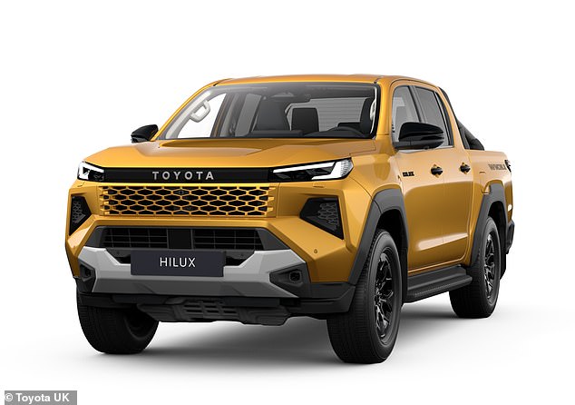 Motorists will be able to tell it apart from the EV variant by its grille, with the Hilux BEV having a flush panel across its face