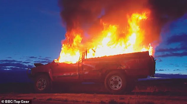 The team even set the truck alight as part of the durability test of the Hilux, which has for a long time been regarded as one of the most durable vehicles of all time