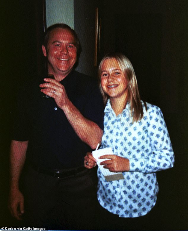Pictured: Martha Moxley at 13 with her father, David Moxley