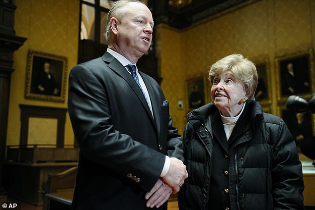 John Moxley (left) and his mom Dorothy (right) fought for years to keep Martha's name alive