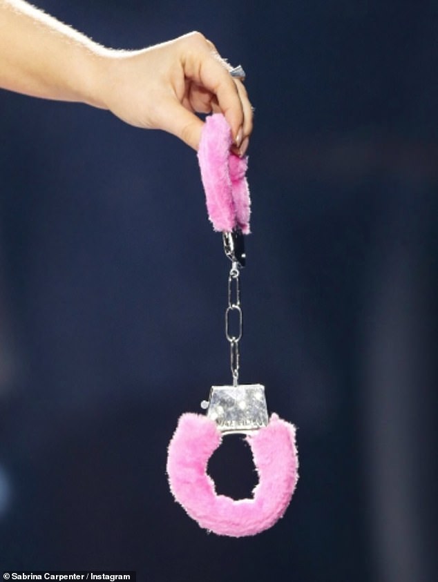 Kidman was playfully targeted by Carpenter as part of a routine skit - during which she 'arrests' unwitting members of the audience for being 'too hot'