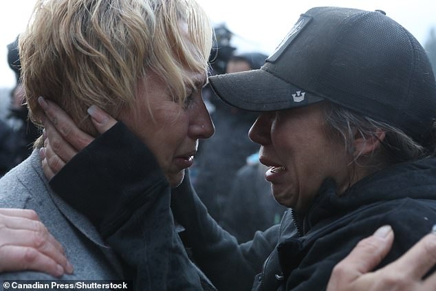 Katie Pasitney (right), who co-owns Universal Ostrich Farms in British Columbia with her mother Karen Espersen (left), told Daily Mail that officials used avian flu as a pretext to destroy their flock, which she said was healthy when they were killed Thursday night