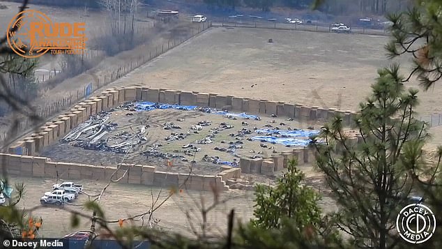 The ostriches were placed in the pen hours before the cull. Independent journalist flew drones overhead to capture the gruesome scene