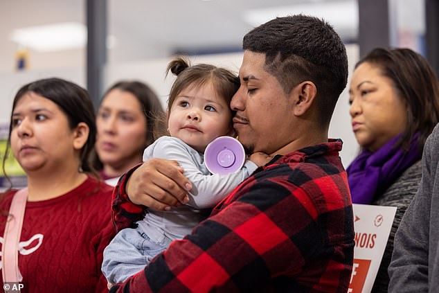 Rafael held Ariana at a Sunday press conference about the incident