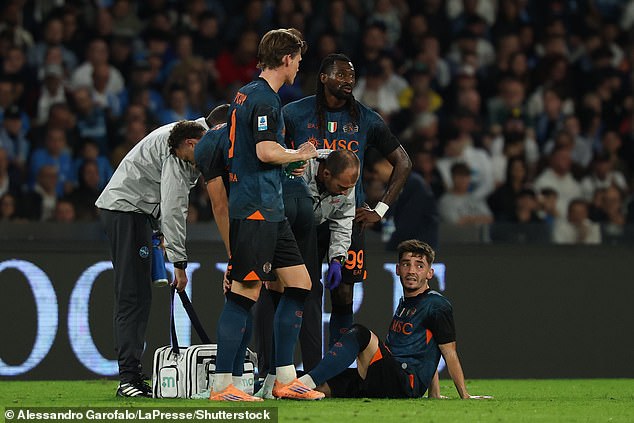 Gilmour has missed Napoli's last two games after picking up a groin injury earlier this month