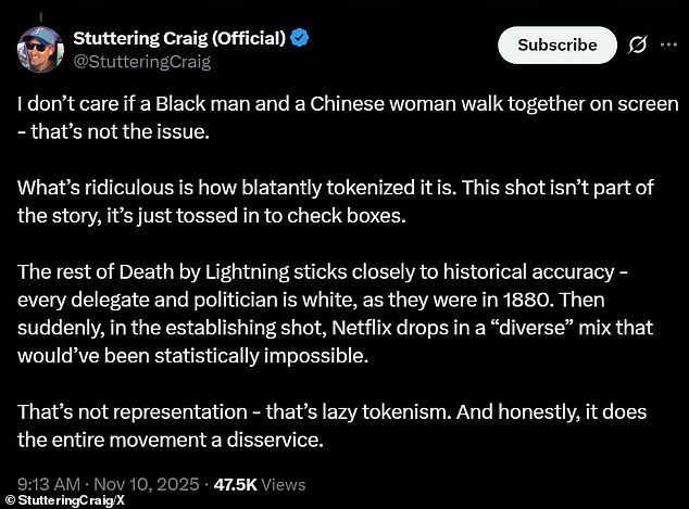 YouTuber Craig Richard Skistimas crunched some numbers on X to show how unlikely the cast of characters in the establishing shot would have been