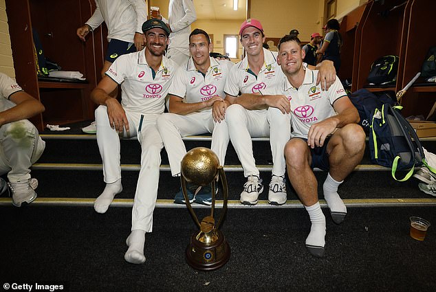 Starc, along with Scott Boland, Pat Cummins and Beau Webster (pictured) all played a major role in Australia regain the Border Gavaskar Trophy against India last summer