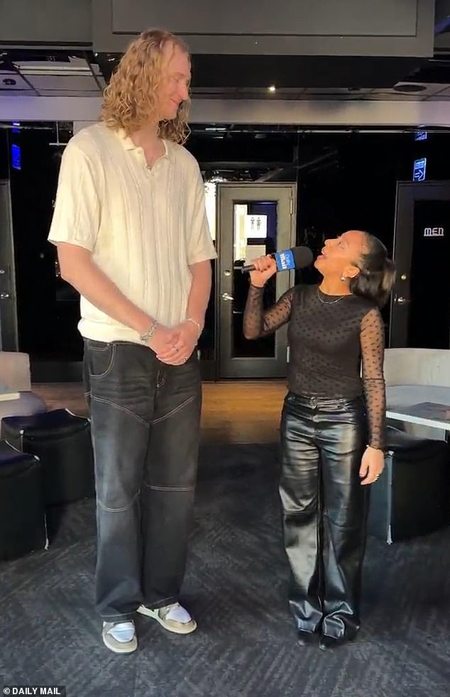 Mark admitted that being that tall has a slew of risks as he often bumps his head on ceilings and doorways, and even needed stitches once