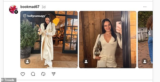 Adam's aunt was also bizarrely sharing pictures of Holly at her hen do on her Threads account