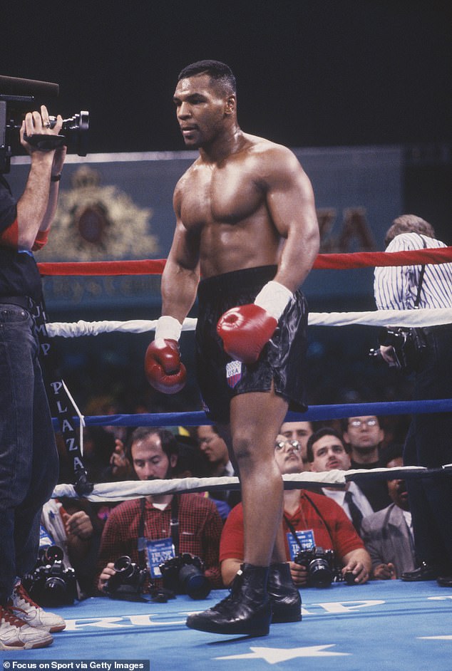 Tyson would typically fight without socks, although that wasn't obvious due to his high-tops