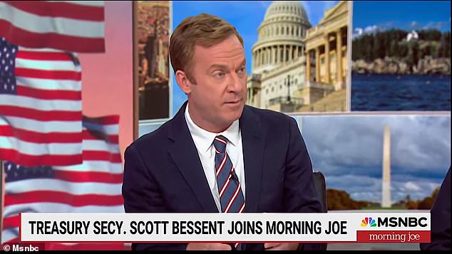 Jonathan Lemire on MSNBC got a rough ride from Bessent after he claimed  the Argentina deal was a 'bailout'