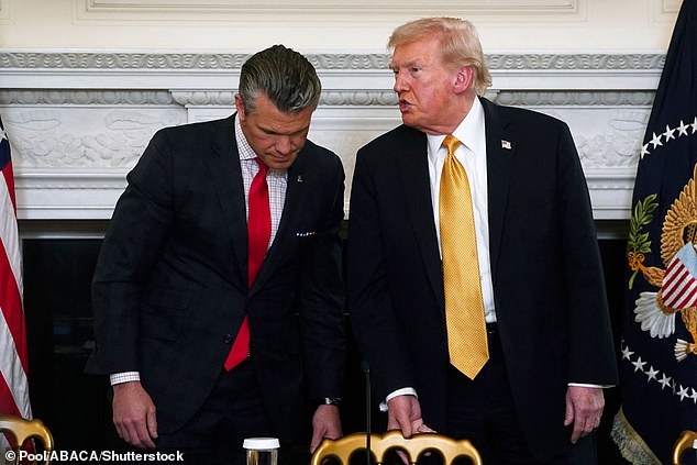 Hegseth has praised Donald Trump for getting 'dudes in dresses' out of the military