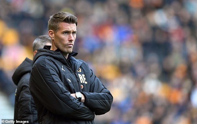 Edwards, pictured at Molineux in 2016, has history with Wolves - he had two stints as a coach at the club before leaving for England Under 20s in 2019