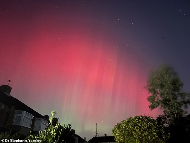 Solar physicist Dr Stephanie Yardley snapped this stunning photograph over Newcastle last night
