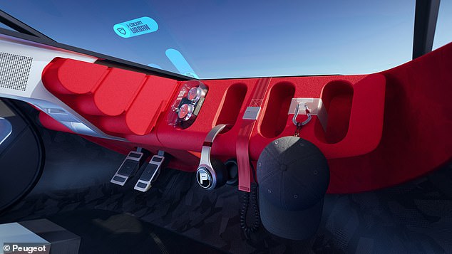 Personalisation means that front passengers can select their favourite items to create the right dash for them - with special holders for everything from phones to skateboards