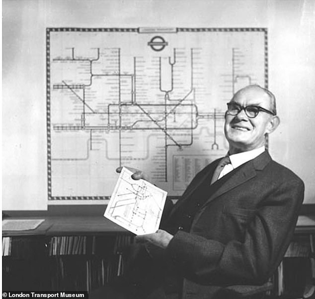 Harry Beck (pictured) made the famous network easier to understand by using only straight lines and 45 degree angles, making use of space for a more digestible layout