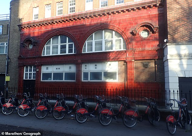 The former Brompton Road station (pictured) was so rarely used, tube drivers would often skip the stop altogether. It closed on July 30, 1934 but the exterior's handsome red glazed wall tiles can still be seen