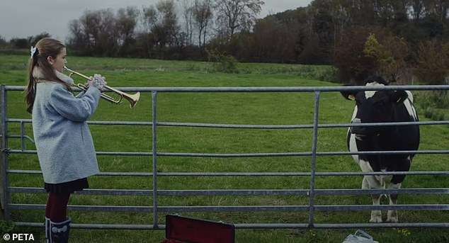 Last year's advertisement shows a girl visiting her new friend on several occasions and playing the trumpet, before it takes a sinister twist