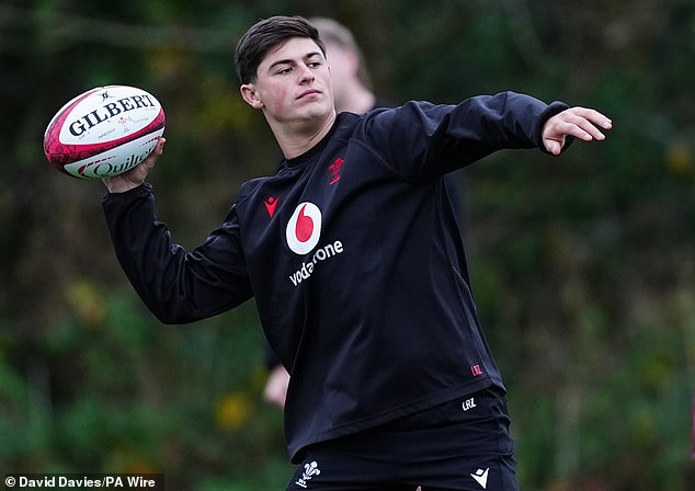 Rees-Zammit, pictured in training at the Vale resort, says he is back in his happy place