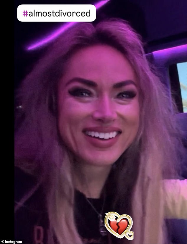 A smiling Remley recently posted that she is '#almostdivorced', though told Mark in her deposition that she still loves him and wants to reconcile