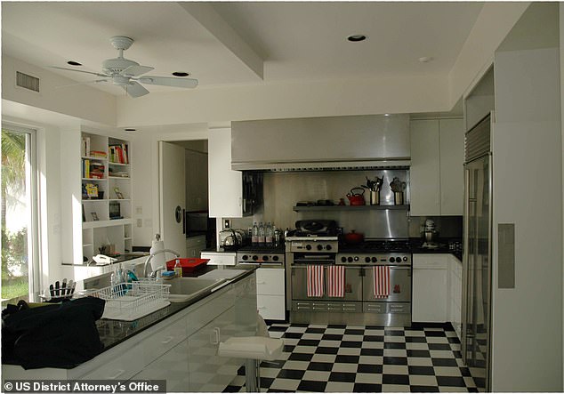 The kitchen at Epstein's home in Palm Beach