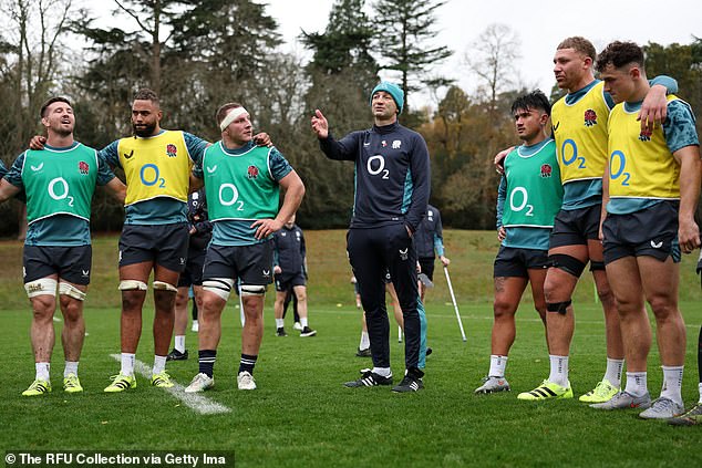 Steve Borthwick gives instructions to his England squad this week. He has packed his bench for the All Blacks Test with star players