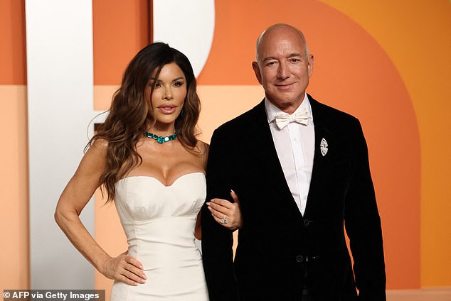 Stars flocked to the exclusive event, which was held at Jeff Bezos and Lauren Sanchez's $165 million Beverly Hills mansion; the couple seen in March in Beverly Hills