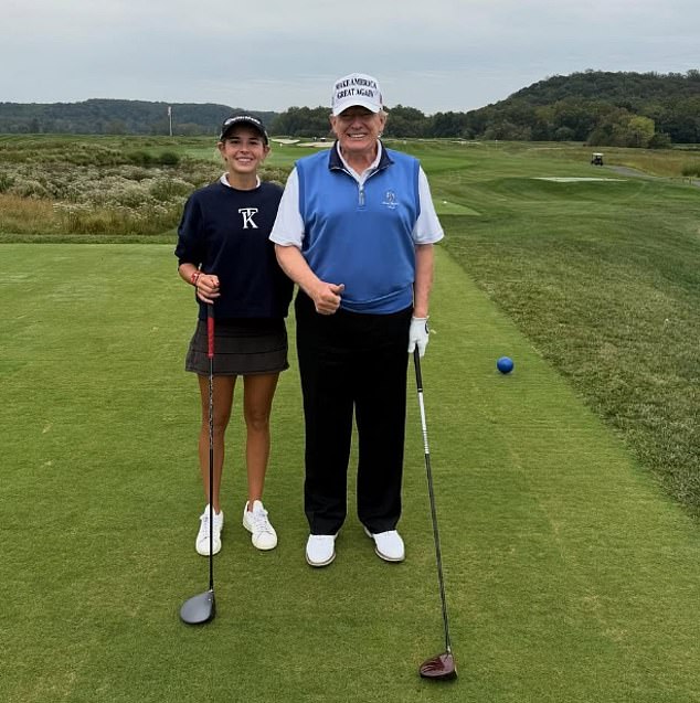 Kai's grandfather, President Donald Trump, has also had a great golfing influence on her