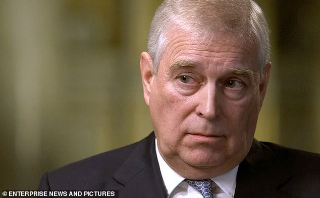 Prince Andrew during his interview with BBC Newsnight in which he 'categorically' denied having any sexual contact with Virginia Giuffre