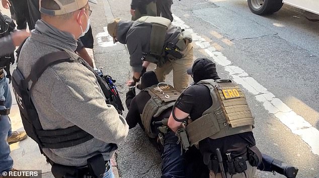 She added that ICE was 'arresting criminal illegal aliens BEFORE they can victimize Americans'