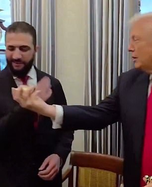 Trump gives the leader another waft of his namesake aftershave