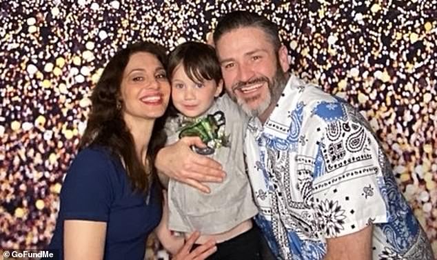 The young boy is survived by his mother Dara, left, and his father Cathal, right, who had tried to save his son during the horrific incident